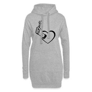 Handwerker Handyman Handwerk Werkzeug Baustelle - Hoodie-Kleid - Grau meliert - Vorne