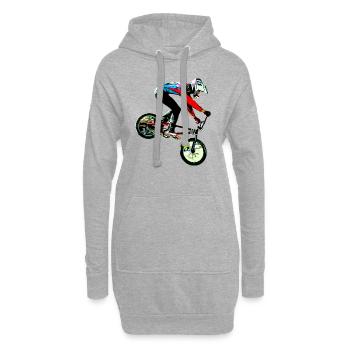 BMX Rennen Rennen - Hoodie-Kleid - Grau meliert - Vorne