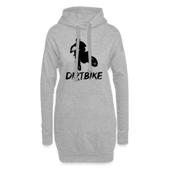 moto tout-terrain - Sweat-shirt à capuche long Femme - gris chiné - Devant