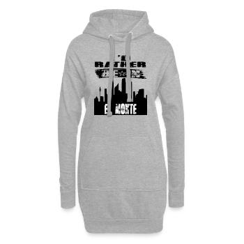 Cadeau Id rather be in El Monte - Sweat-shirt à capuche long Femme - gris chiné - Devant
