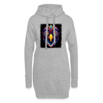 courte blague citation mignonne film d’animation - Sweat-shirt à capuche long Femme - gris chiné - Devant