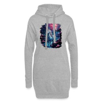 bday funky heart hippy present sayings birthday - Hoodie-Kleid - Grau meliert - Vorne