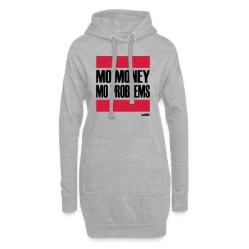 MORE MONEY MORE PROBLEMS - Hoodie-Kleid - Grau meliert - Vorne