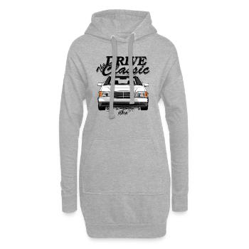 W140 conduire le classique - Sweat-shirt à capuche long Femme - gris chiné - Devant