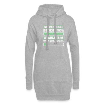 Grundschule Abschluss 5 Klasse Gymnasium - Hoodie-Kleid - Grau meliert - Vorne