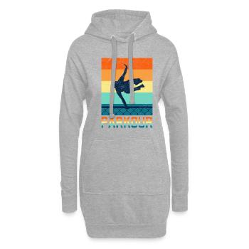 Parkour Freerunner Parkourläufer Hunternissläufer - Sweat-shirt à capuche long Femme - gris chiné - Devant