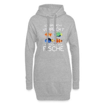 Aquarium Fische Fischhalter Fischzüchter - Hoodie-Kleid - Grau meliert - Vorne