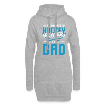 Hockey sur glace Bâton de rondelle sports de glace hockey sur glace - Sweat-shirt à capuche long Femme - gris chiné - Devant