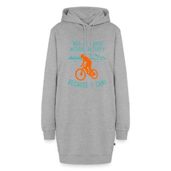 Cyclistes Cyclistes Cyclisme Sport VTT - Sweat-shirt à capuche long Femme - gris chiné - Devant