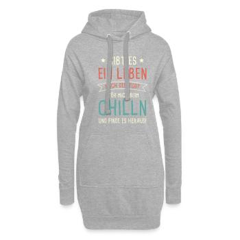 Gibt Es Ein Leben Nach Dem TOD? Chilln Entspannen - Hoodie-Kleid - Grau meliert - Vorne
