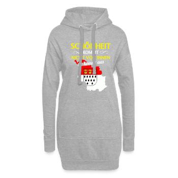 Kölner Wappen Rheinland Domstadt Heimat Köln - Hoodie-Kleid - Grau meliert - Vorne