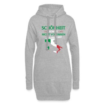 Nationalität Sportmannschaft Fan Italien - Hoodie-Kleid - Grau meliert - Vorne