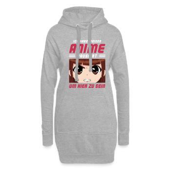 Ich Habe Meinen Anime Pausiert Um Hier Zu Sein - Hoodie-Kleid - Grau meliert - Vorne