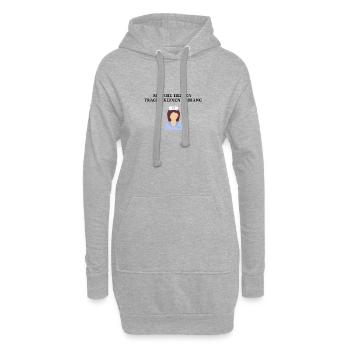 Krankenschwester Heldin Geschenkidee lustig - Hoodie-Kleid - Grau meliert - Vorne