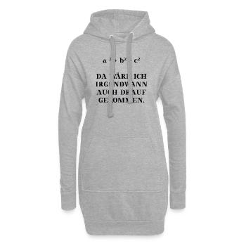 Mathe lustig Geschenkidee Pythagoras Mathematik - Hoodie-Kleid - Grau meliert - Vorne