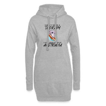 Australie mignon koala drôle surf idée cadeau - Sweat-shirt à capuche long Femme - gris chiné - Devant