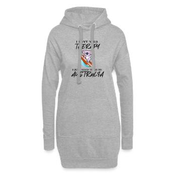 Australien Geschenkidee Koala lustig Surfen süß - Hoodie-Kleid - Grau meliert - Vorne