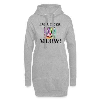 Tiger Cat Funny Gift Idea Je suis un tigre miaou - Sweat-shirt à capuche long Femme - gris chiné - Devant