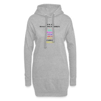 Farben des Regenbogen Geschenkidee lustiger Spruch - Hoodie-Kleid - Grau meliert - Vorne
