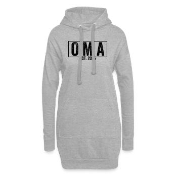 Oma Est. 2025 - Hoodie-Kleid - Grau meliert - Vorne