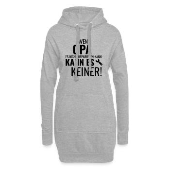 WENN OPA ES NICHT REPARIEREN KANN KANN ES KEINER - Hoodie-Kleid - Grau meliert - Vorne