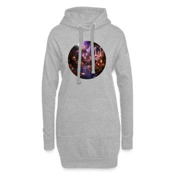 Magical Star - Hoodie Dress - heather grey - Front
