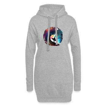 surfer - Hoodie Dress - heather grey - Front