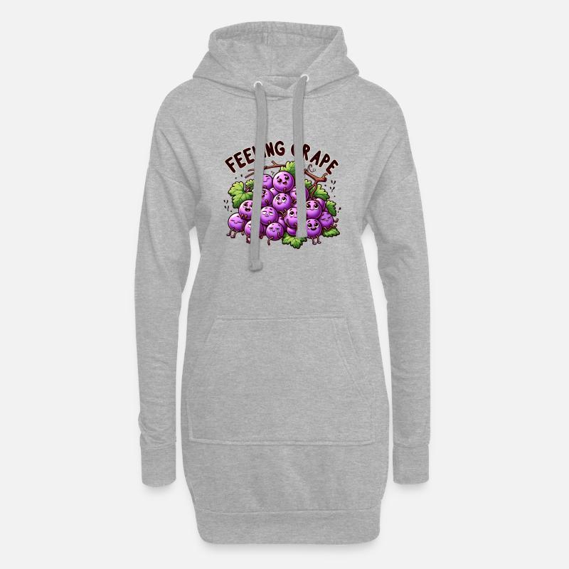 Feeling Grape - Hoodie-Kleid - Grau meliert