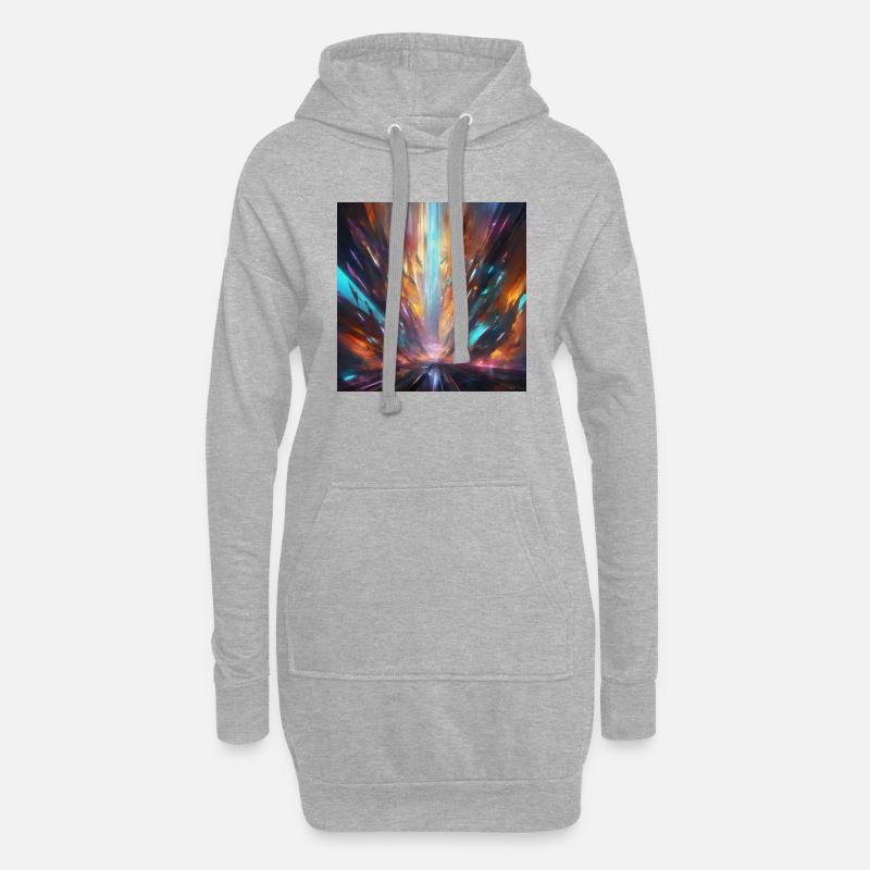 Explosion - Hoodie-Kleid - Grau meliert