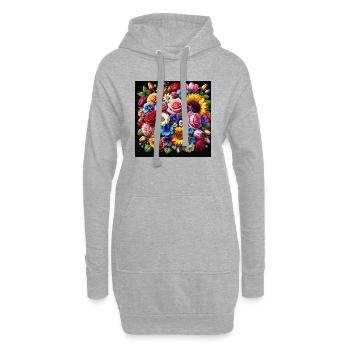 Colourful flowers - Hoodie Dress - heather grey - Front