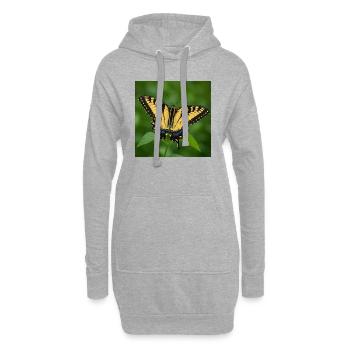 Östlicher Tiger Schwalbenschwanz - Hoodie-Kleid - Grau meliert - Vorne