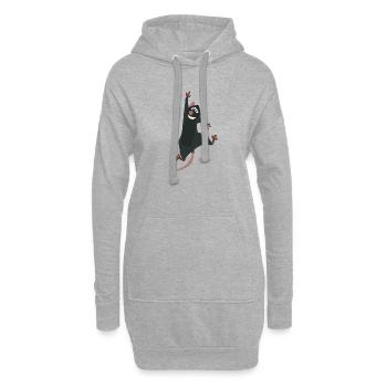 Les rats sont les plus chaudes - Sweat-shirt à capuche long Femme - gris chiné - Devant