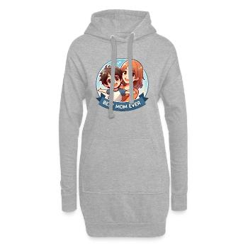 Fête des Mères - Une mère et son fils - Sweat-shirt à capuche long Femme - gris chiné - Devant