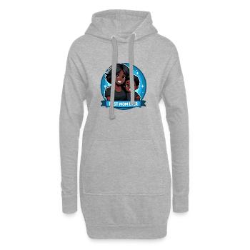 Muttertag - Eine Mutter und ihr Sohn - Hoodie-Kleid - Grau meliert - Vorne