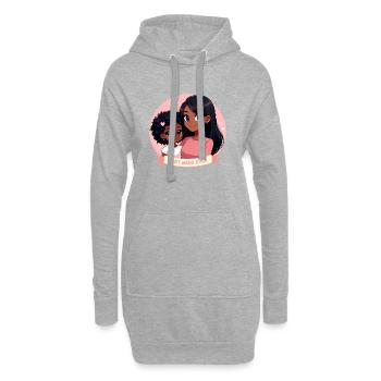 Fête des Mères - Une mère et sa fille - Sweat-shirt à capuche long Femme - gris chiné - Devant