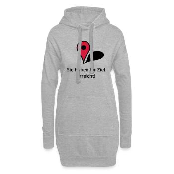 Sie haben Ihr Ziel erreicht - Hoodie-Kleid - Grau meliert - Vorne