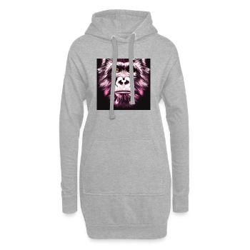 Le singe le plus triste Portrait d’animal Style Pop Art - Sweat-shirt à capuche long Femme - gris chiné - Devant