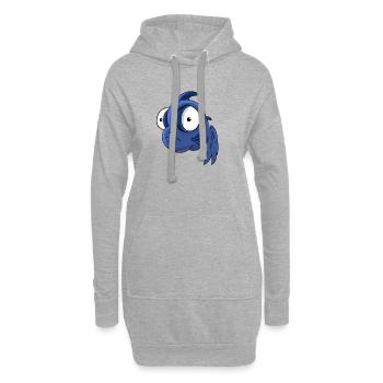poisson - Sweat-shirt à capuche long Femme - gris chiné - Devant