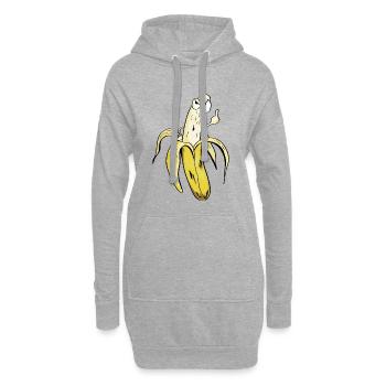 Toute la bande dessinée de banane - fruit - Sweat-shirt à capuche long Femme - gris chiné - Devant