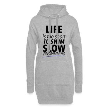 Finswimming - Hoodie-Kleid - Grau meliert - Vorne