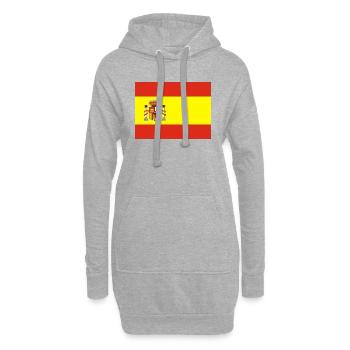 Spanische Flagge - Hoodie-Kleid - Grau meliert - Vorne