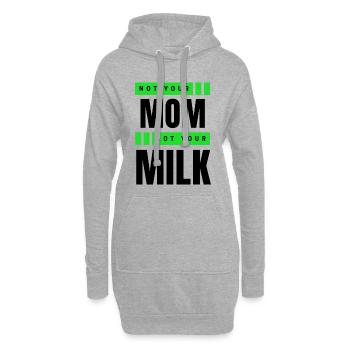 Pas ta mère Pas ton lait - Sweat-shirt à capuche long Femme - gris chiné - Devant