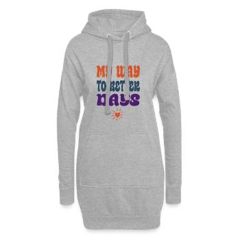 Mon chemin vers des jours meilleurs – Retro Vibes - Sweat-shirt à capuche long Femme - gris chiné - Devant