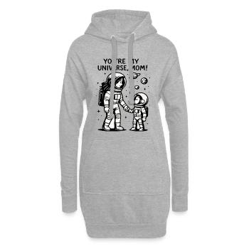 Cosmique Main dans la main - Sweat-shirt à capuche long Femme - gris chiné - Devant