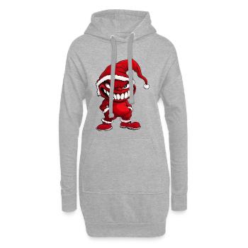 Noël du Diable - Sweat-shirt à capuche long Femme - gris chiné - Devant