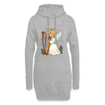Angel Harp Costume de fille de carnaval - Sweat-shirt à capuche long Femme - gris chiné - Devant