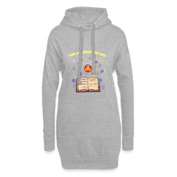Allwissender Hoodie Fantasy-RPG - Hoodie-Kleid - Grau meliert - Vorne