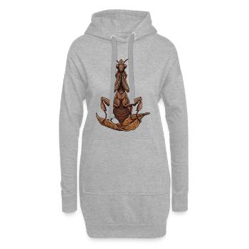 Gottesanbeterin Tote Blatt-Gottesanbeterin Betende Insekte - Hoodie-Kleid - Grau meliert - Vorne