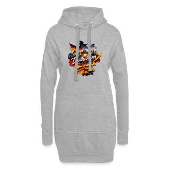Deutschland_2026 - Hoodie-Kleid - Grau meliert - Vorne