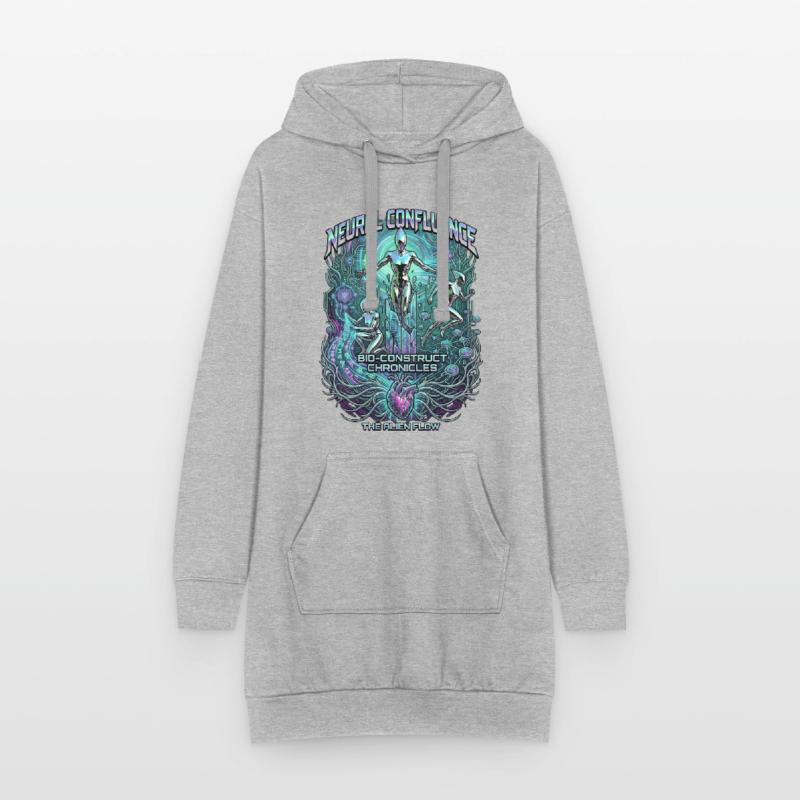 Neural Confluence Bio-Construct Chronicles Hoodie Dress